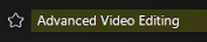 the 'advaced video editing' button in CyberLink