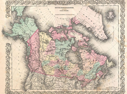 Colton Map of British North America or Canada